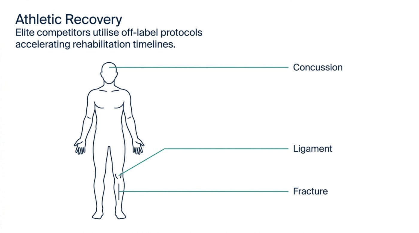 Elite athletes use HBOT off-label to support recovery from concussion, ligament, and fracture injuries.