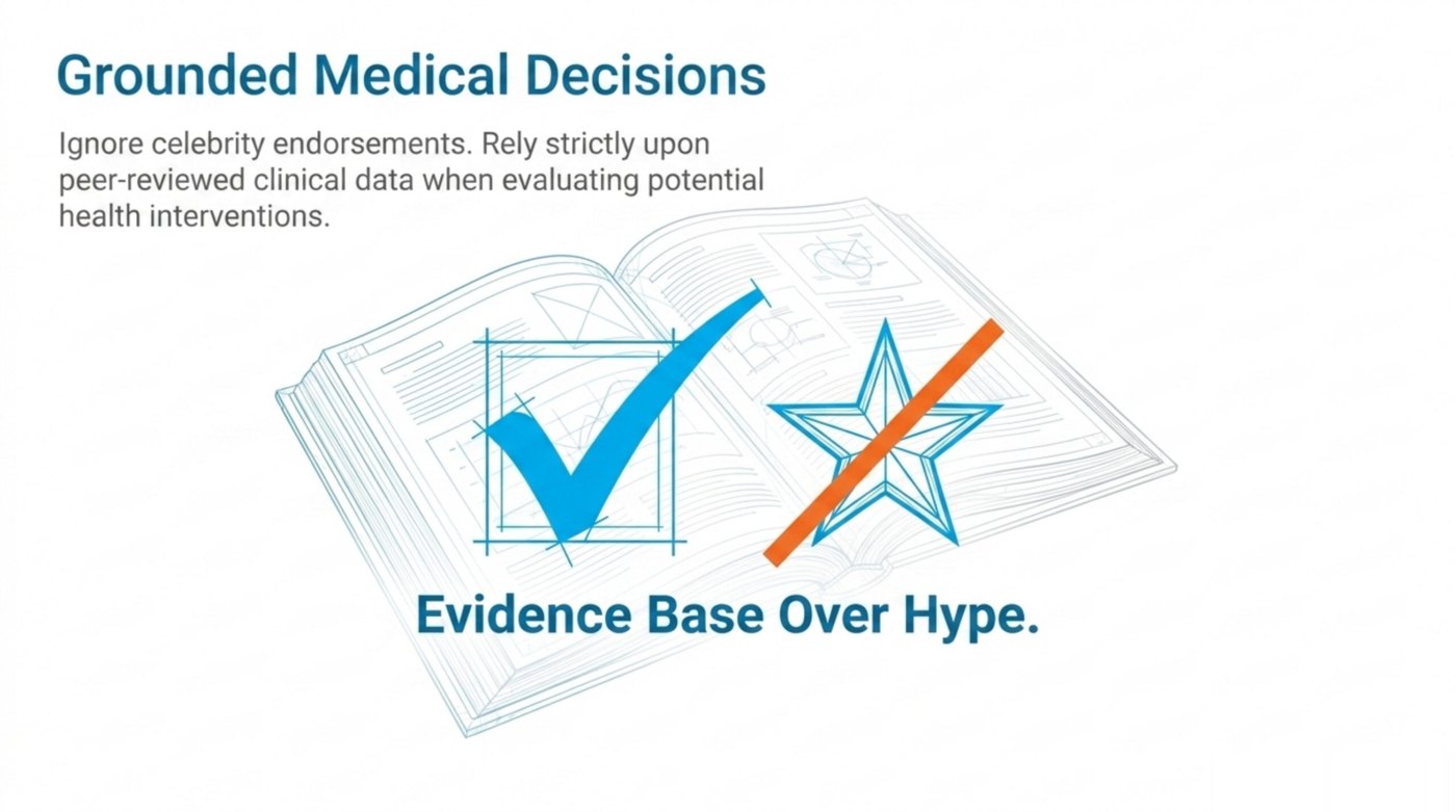 Evaluate HBOT claims with peer-reviewed clinical evidence rather than celebrity endorsements or marketing hype.
