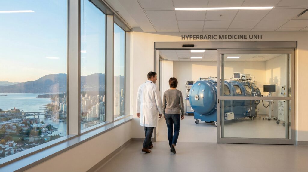 Vancouver General Hospital hyperbaric oxygen therapy unit in British Columbia
